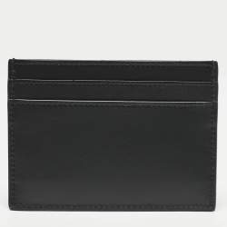 Saint Laurent Black Leather Monogram Card Holder