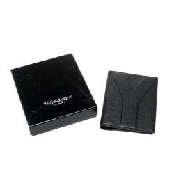 Saint Laurent Paris Black Leather Bifold Wallet