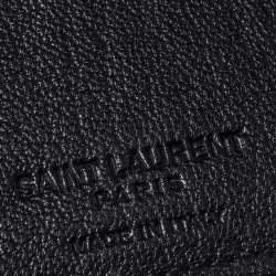Saint Laurent Black Leather Palm Tree Wallet
