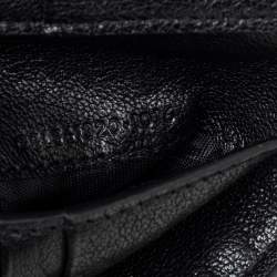 Saint Laurent Black Leather Palm Tree Wallet