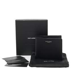 Saint Laurent Black Leather Bifold Wallet