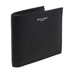 Saint Laurent Black Leather Bifold Wallet