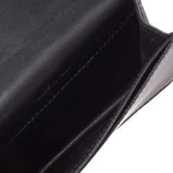 مملوكة مسبقًا Saint Laurent Black Textured Leather Business Card Holder