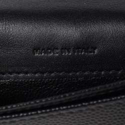 مملوكة مسبقًا Saint Laurent Black Textured Leather Business Card Holder