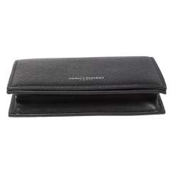 مملوكة مسبقًا Saint Laurent Black Textured Leather Business Card Holder