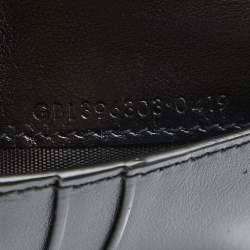 Saint Laurent Black Leather Star Printed Bifold Wallet