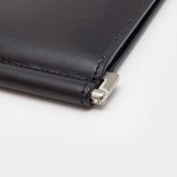 Saint Laurent Black Leather Bifold  Money Clip Wallet