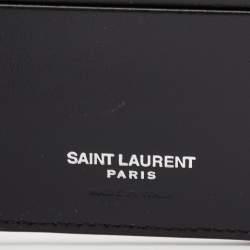 Saint Laurent Black Leather Bifold  Money Clip Wallet