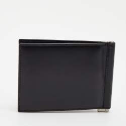 Saint Laurent Black Leather Bifold  Money Clip Wallet