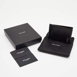 Saint Laurent Black Leather Bifold  Money Clip Wallet