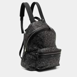 Saint Laurent Black/Silver Glitter City Backpack