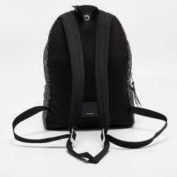 Saint Laurent Black/Silver Glitter City Backpack