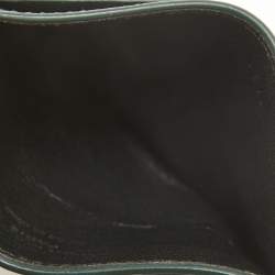 Saint Laurent Dark Green Leather Logo Card Holder