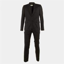 Pre Owned Saint Laurent Paris Black Wool Tailored Suit M/L