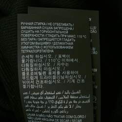 Pre Owned جاكيت سان لوران باريس قطيفة قطن بسحاب أسود مقاس كبير (لارج)