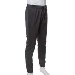 Pre Owned Saint Laurent Paris Black Wool Joggers M