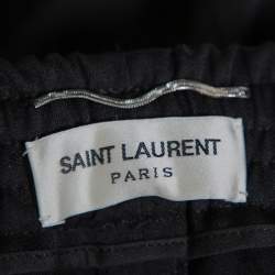 Pre Owned Saint Laurent Paris Black Wool Joggers M