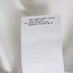 Pre Owned Saint Laurent White Cotton Button Front Long Sleeve Shirt S
