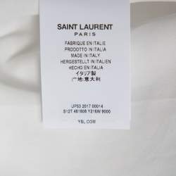 Pre Owned Saint Laurent White Cotton Button Front Long Sleeve Shirt S