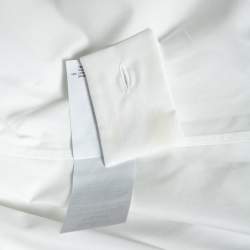 Pre Owned Saint Laurent White Cotton Button Front Long Sleeve Shirt S