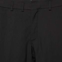 Saint Laurent Black Wool Tapered Leg Pants S