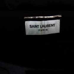 Saint Laurent Black Wool Tapered Leg Pants S
