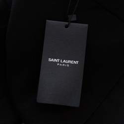 Saint Laurent Black Wool Tapered Leg Pants S