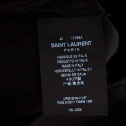 Saint Laurent Black Wool Tapered Leg Pants S