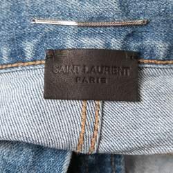 Pre Owned Saint Laurent Blue Denim Skinny Jeans L