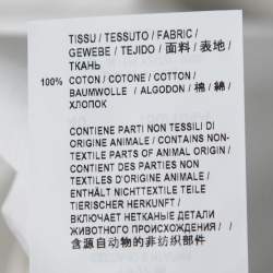 Pre Owned قميص سان لوران قطن أبيض أكمام طويلة أزرار أمامية مقاس متوسط