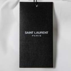 Pre Owned قميص سان لوران قطن أبيض أكمام طويلة أزرار أمامية مقاس متوسط