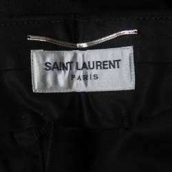 Saint Laurent Black Wool Tailored Pants L