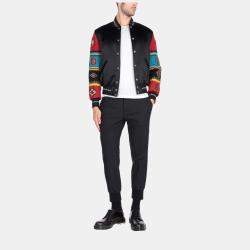 Saint Laurent Satin & Wool Sleeve Applique Detailed Jacket S (IT 46)