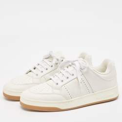 Saint Laurent White Leather SL/61 Lace Up Sneakers Size 40