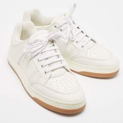 Saint Laurent White Leather SL/61 Lace Up Sneakers Size 40