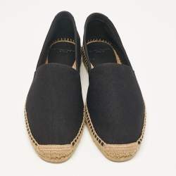 Saint Laurent Black Canvas Slip On Espadrille Size 45