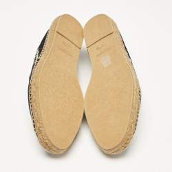 Saint Laurent Black Canvas Slip On Espadrille Size 45