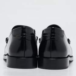 Saint Laurent Black Leather Le Penny Loafers Size 44