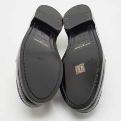 Saint Laurent Black Patent Leather Penny Loafers Size 41.5