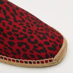Saint Laurent Black/Red Canvas Slip On Espadrille Size 43
