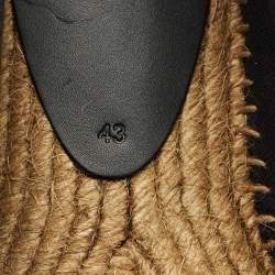 Saint Laurent Black/Red Canvas Slip On Espadrille Size 43