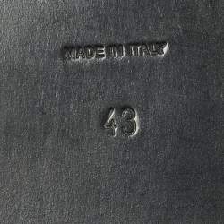 Pre Owned صندل سلايد سان لوران نيل جلد منسوج أسود مقاس 43