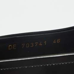 Pre Owned حذاء لوفرز سان لوران بيني جلد أسود مقاس 46