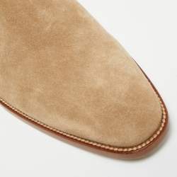 Pre Owned Saint Laurent Wyatt Size 43 Beige Suede Ankle Length Boots