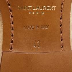 Pre Owned Saint Laurent Wyatt Size 43 Beige Suede Ankle Length Boots