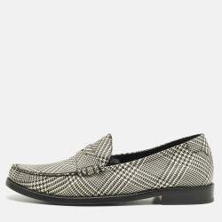 مملوكة مسبقًا Saint Laurent Size 42 Beige/Black Leather Penny Loafers
