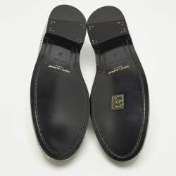 مملوكة مسبقًا حذاء لوفرز بني جلد بيج/أسود سان لوران مقاس 42