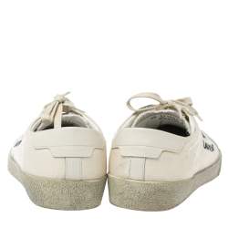 Saint Laurent Paris White Canvas Elba Light Sneakers Size 44