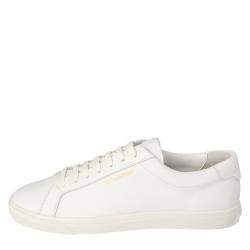 Saint Laurent White Leather Andy Low-Top Sneakers Size EU 40