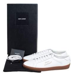 Saint Laurent White Leather Court Classic Sneakers Size 43